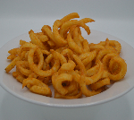 Mouthwatering curly fries lightly seasoned from Genova's To Go.