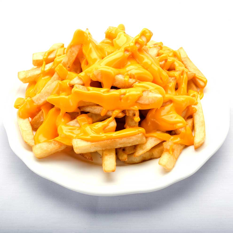 Cheese fries from Genova's To Go: golden fries topped with melted cheese, a savory treat to satisfy your cravings!